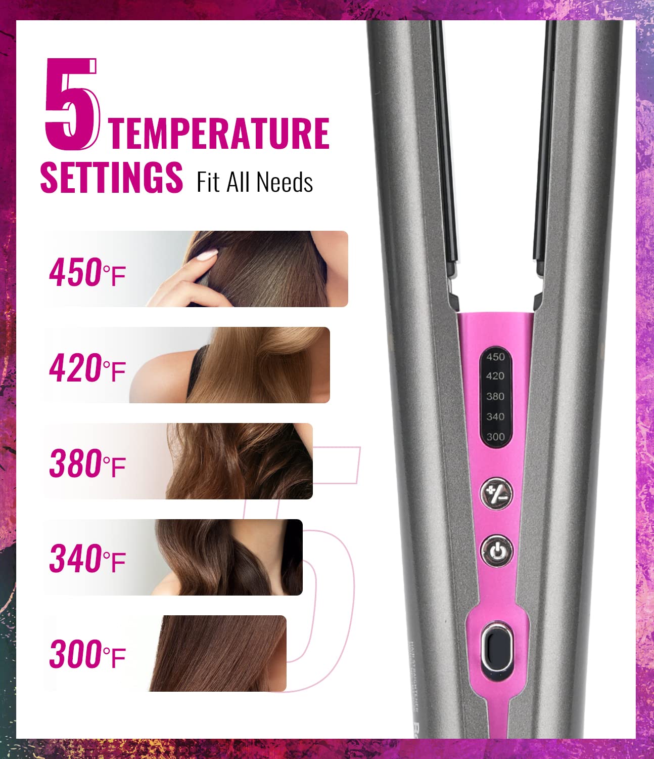 Pro Ceramic - Hair Staightener and Curling Iron 2 in 1